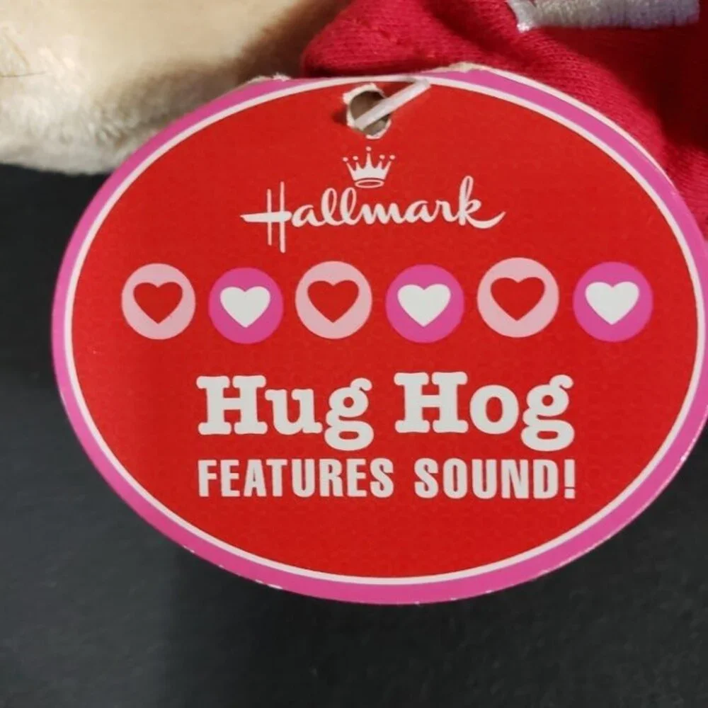 Hallmark Hug Hog Plush Toy Speaks Snorts With Tags Plushie Sitting Pig 7